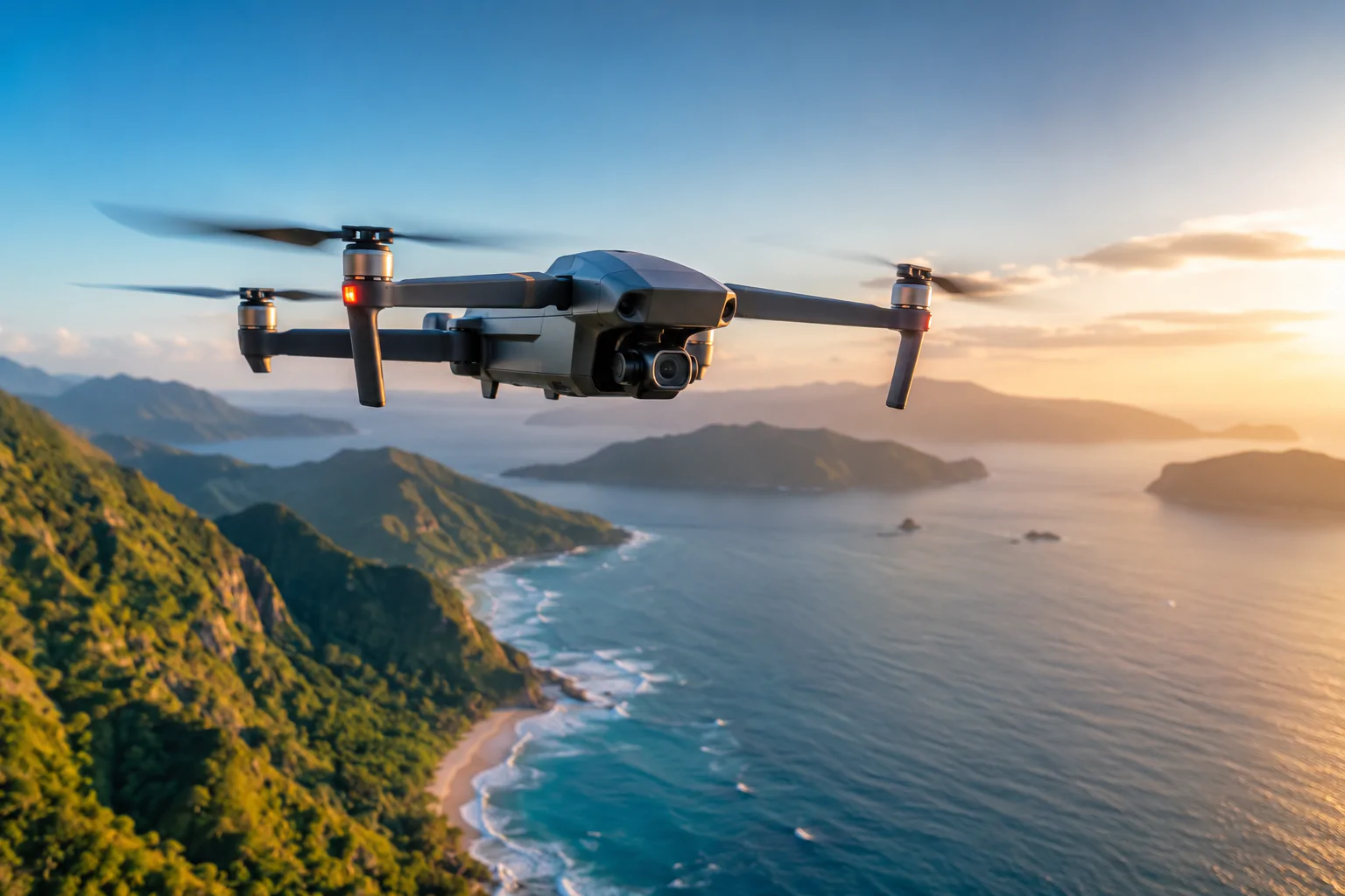 câmeras de drones capturam fotos e vídeos