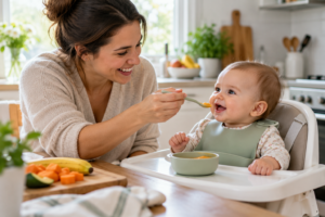 Como preparar o ambiente e escolher acessórios para as primeiras refeições do bebê